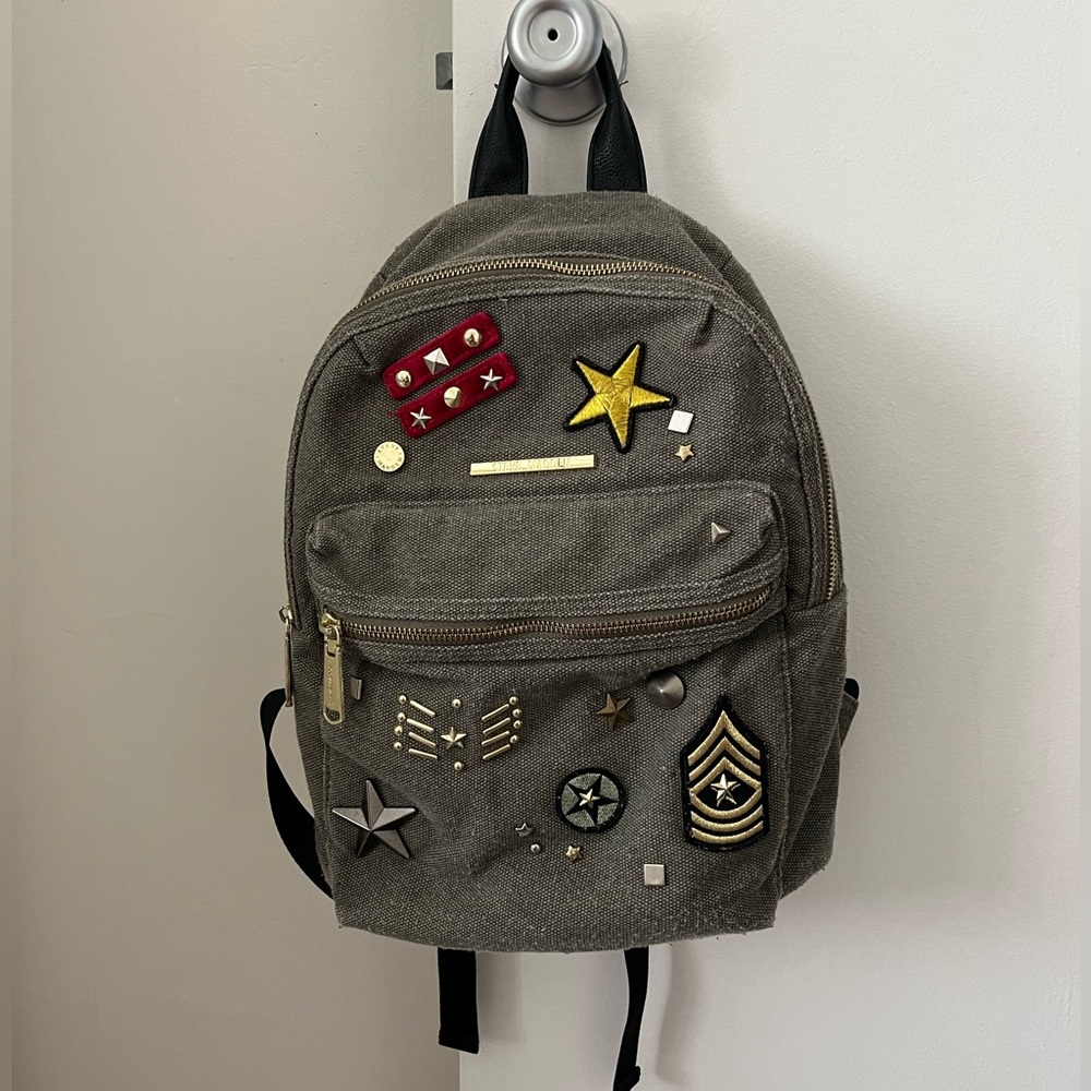 Steve Madden Backpack with Gold and Red Accents